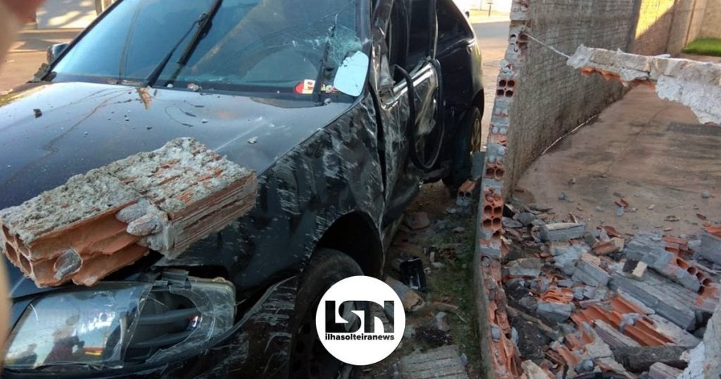 ilha-solteira-news-acidente-carro-muro-bairro-nova-ilha