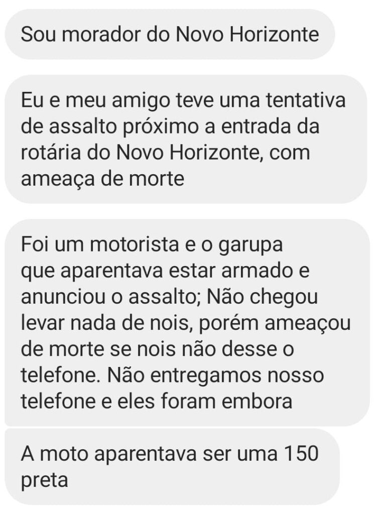 Delegado afirma que não há registro de tentativa de roubo no Novo Horizonte 1 ilha news relato tentativa de assalato novo horizonte ilha solteira