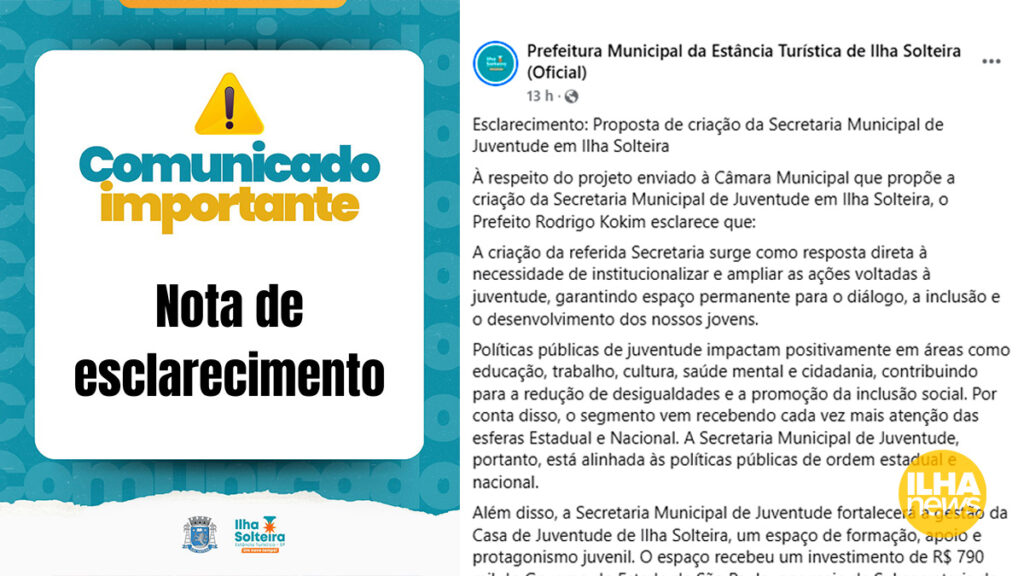 ilha-news-nota-criacao-secretaria-juventudade-prefeitura-de-ilha-solteira