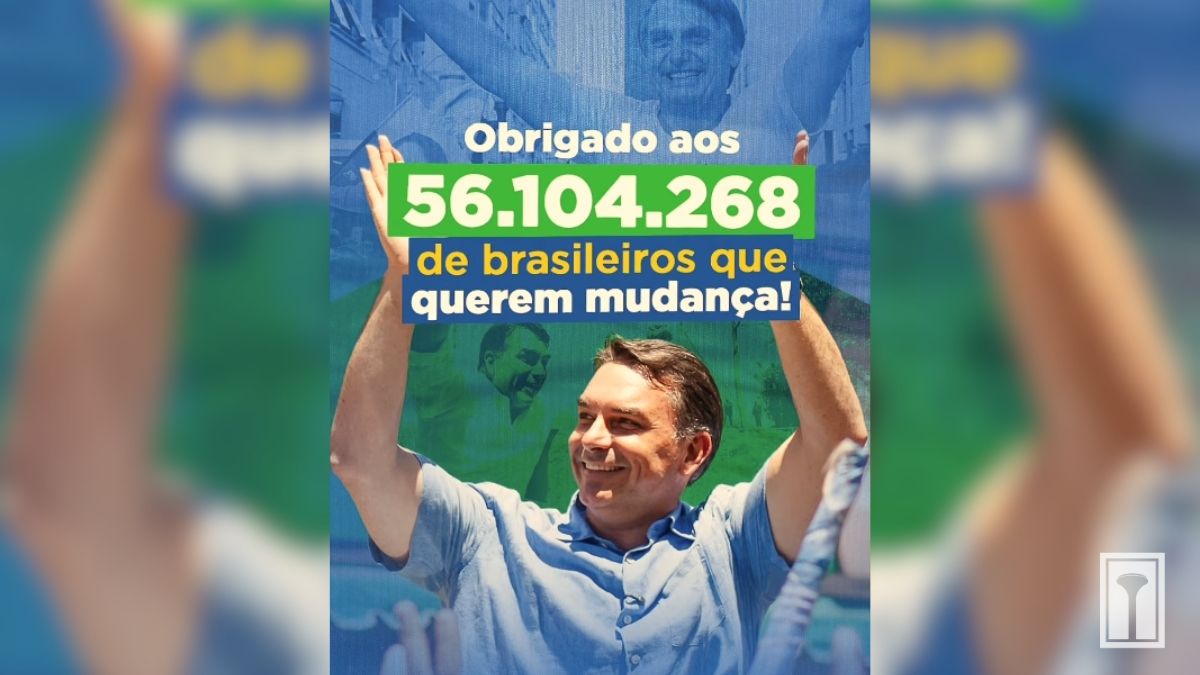 Flávio Bolsonaro agradece aos votos dos brasileiros