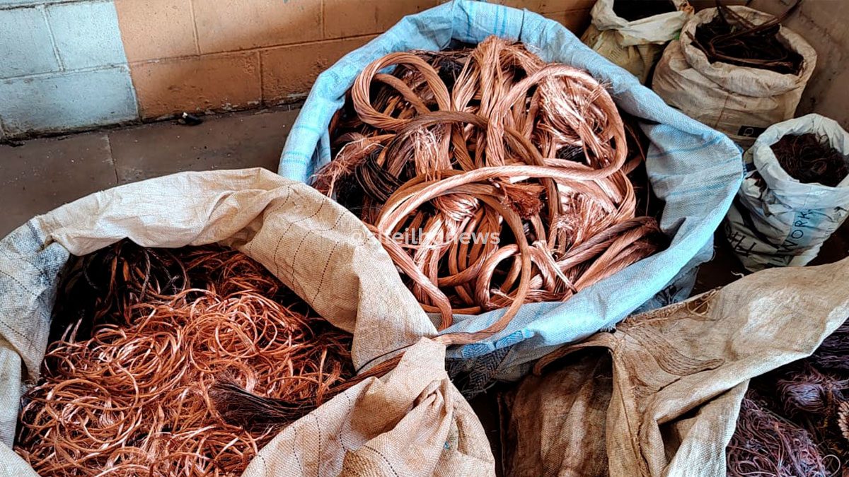 guarda municipal apreende uma tonelada de fios de cobre