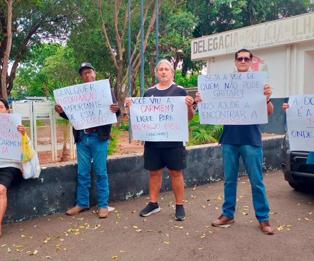 ilha-news-caso-carmen-protestos-delegacia-de-policia-ilha-solteira