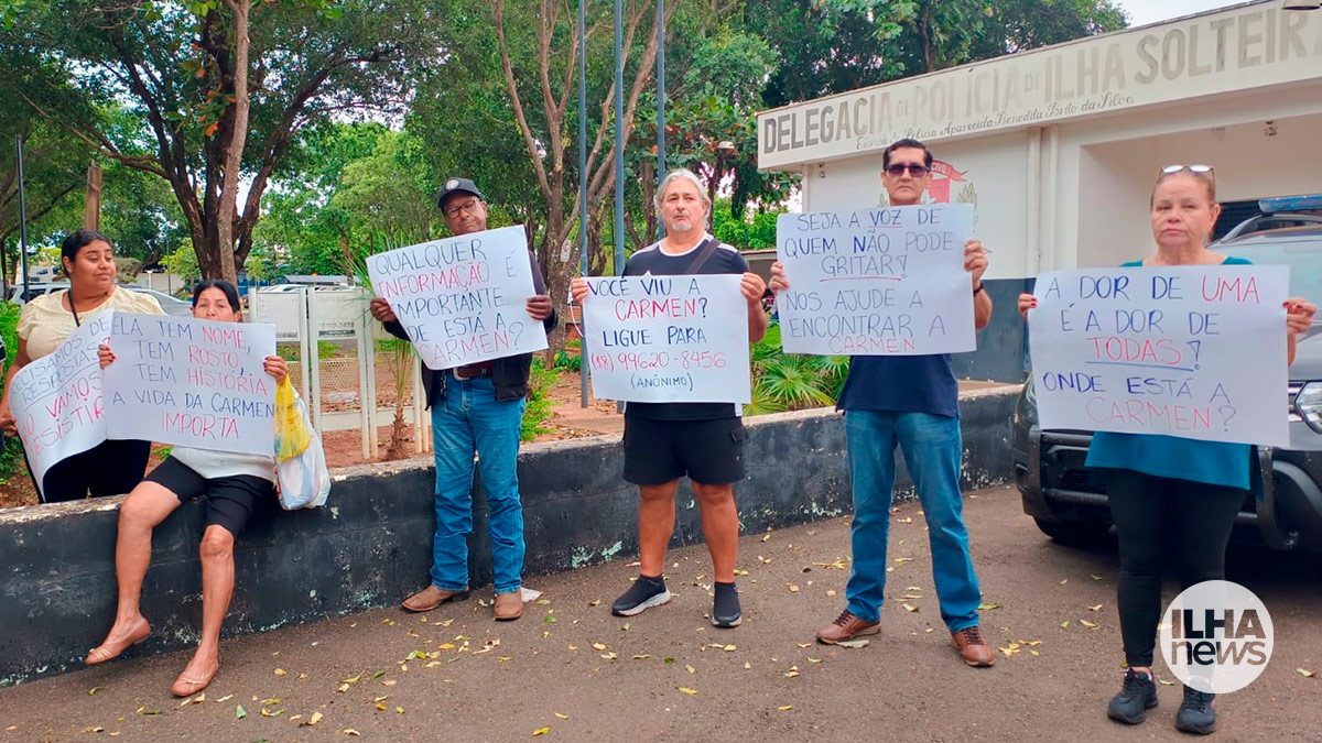 ilha-news-caso-carmen-protestos-delegacia-de-policia-ilha-solteira