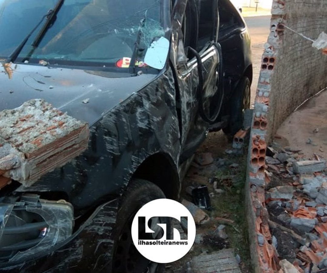 ilha-solteira-news-acidente-carro-muro-bairro-nova-ilha