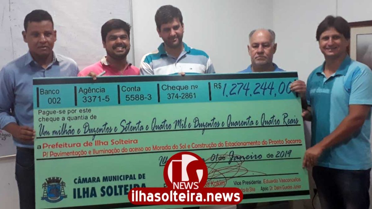 ilha-solteira-news-camara-municipal-economia-devolucao-cheque-simbolico-vereador-kokim