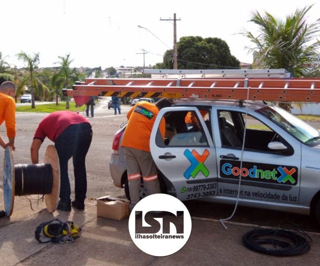 ilha-solteira-news-carreta-rompe-cabo-internet-telefonia-avenida-15-outubro