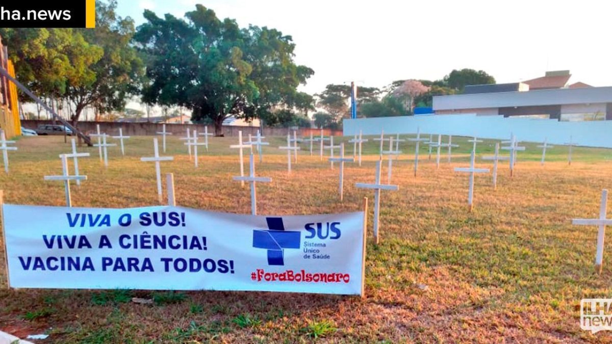 ilhanews covid-19 protesto defende sus e pede fora bolsonaro ilha solteira