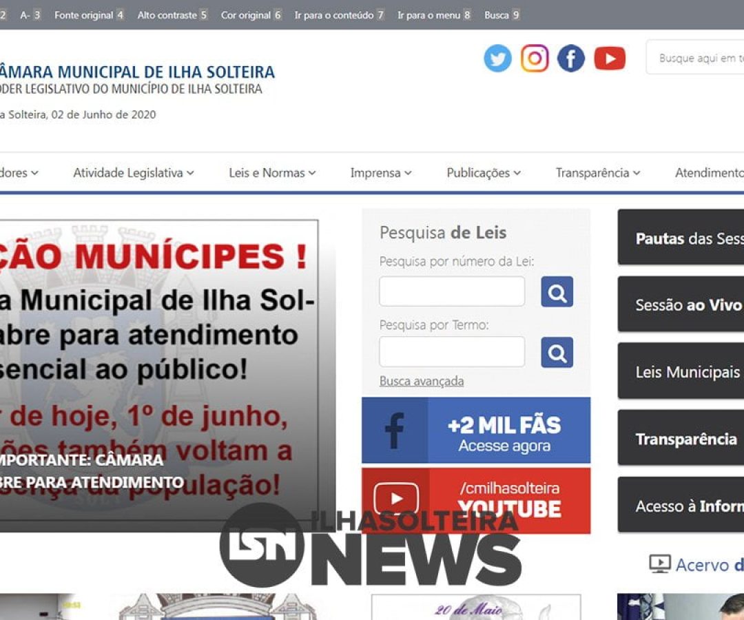 novo-site-acessos-camara-municipal-ilha-solteira-news