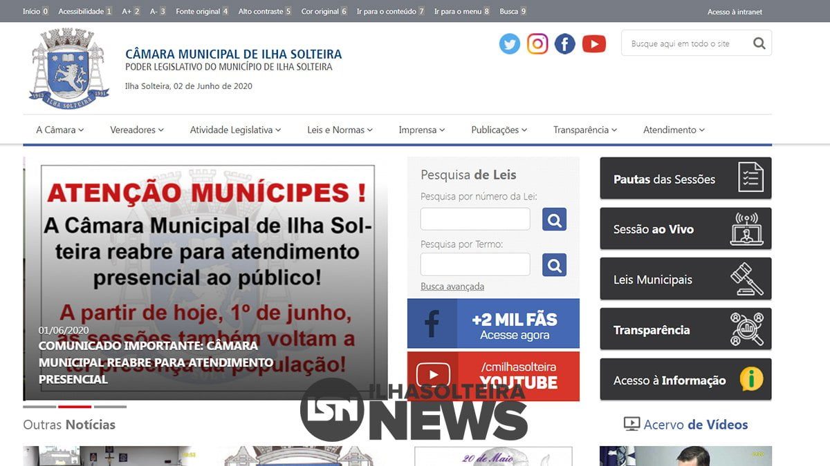 novo-site-acessos-camara-municipal-ilha-solteira-news