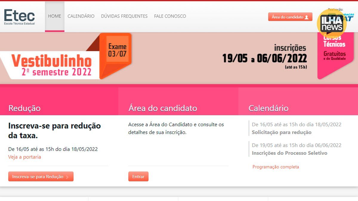 vestibulinho-etec-2-semestre-2022-reducao-taxa-inscricao-ilha-solteira-news